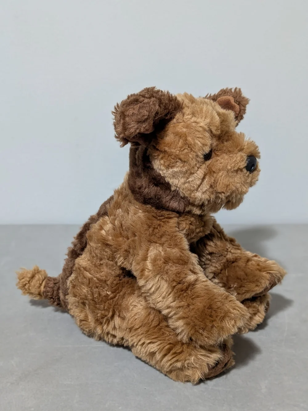 TY Beanie Stuffed Plush Animal CHIPS Dog Light & Dark Brown Vintage 1996